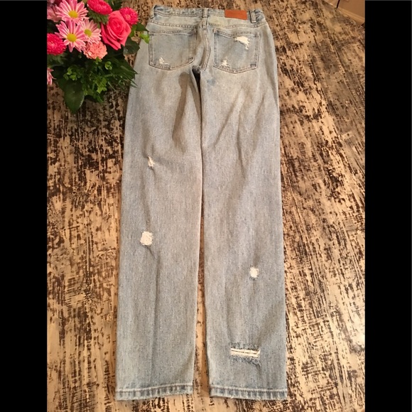 Zara TRF Premium Wash Distressed Jeans, “Mom Fit” - Picture 7 of 7